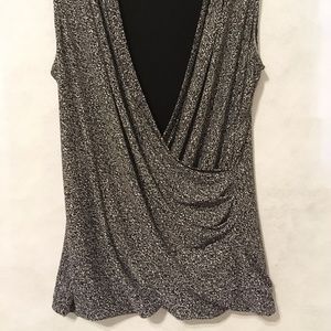 WHBM Wrap Blouse Top White House Black Market Sz M